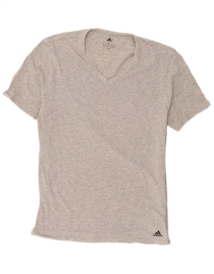 Ανδρικό T-Shirt Adidas Top μεγάλο γκρι βαμβακερό