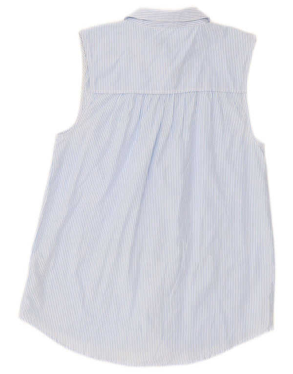 Jack Wills Γυναικείο αμάνικο πουκάμισο UK 10 Small Blue Pinstripe Βαμβακερό