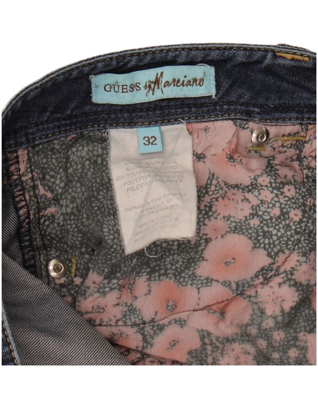 GUESS Γυναικείο marciano Slim Jeans W32 L26 Navy Blue Cotton