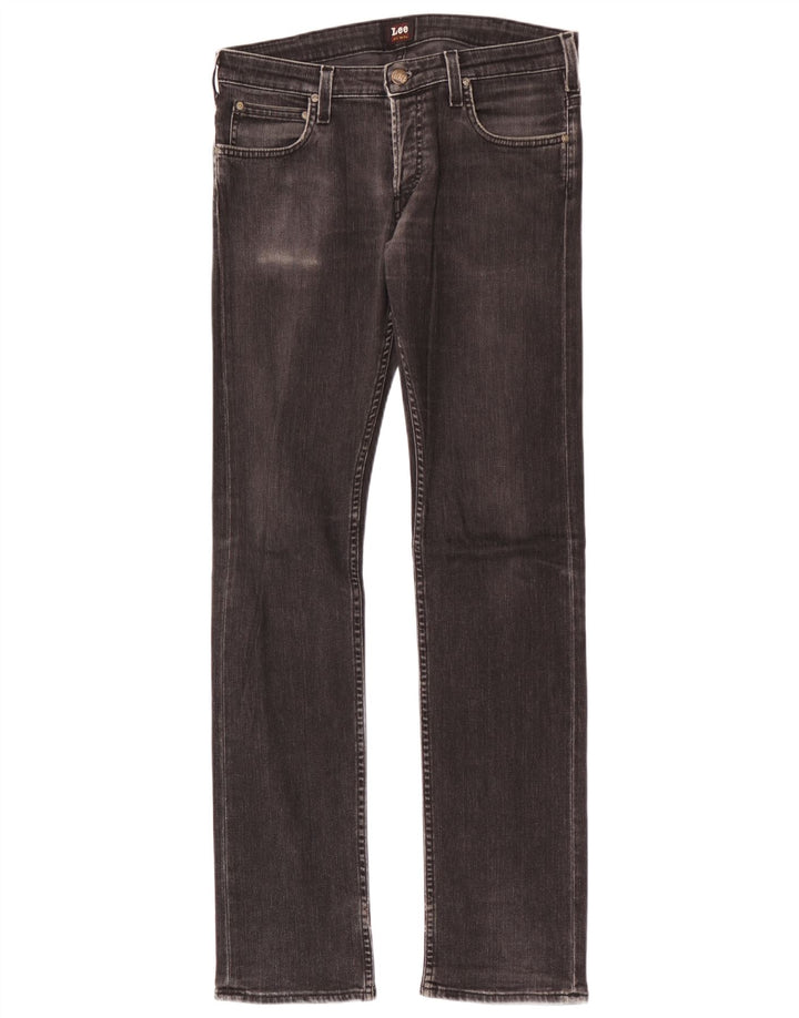 Lee Mens Slim Jeans W31 L34 Μαύρο βαμβακερό