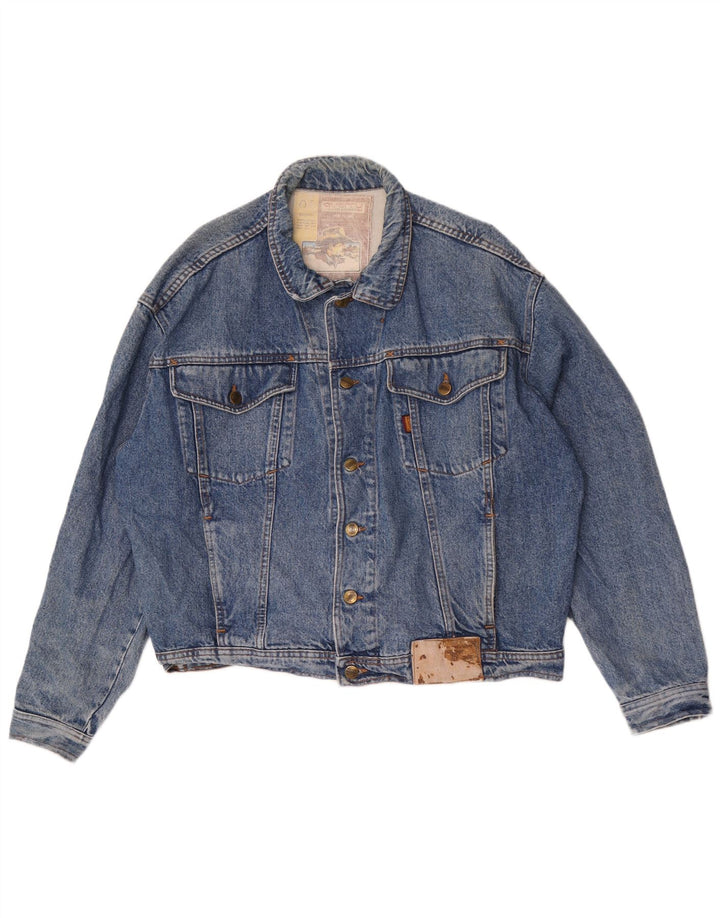 Ανδρικό τζιν μπουφάν Quarry Batwing UK 40 Large Blue