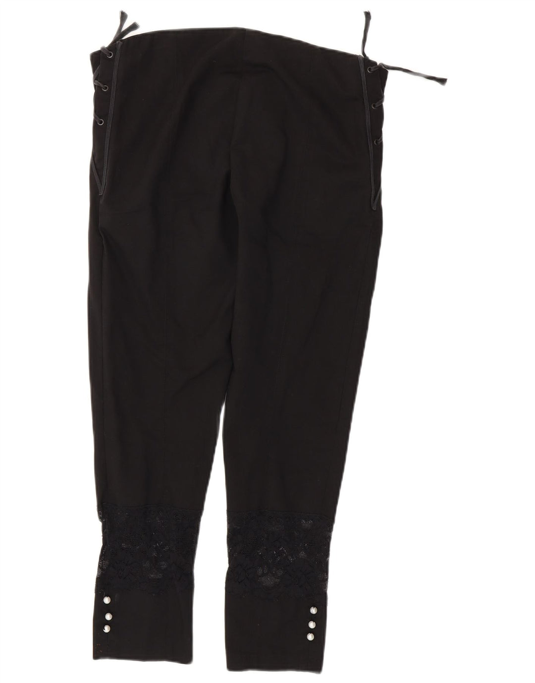 Vintage Γυναικείο Slim Cropped Παντελόνι W34 L25 Μαύρο