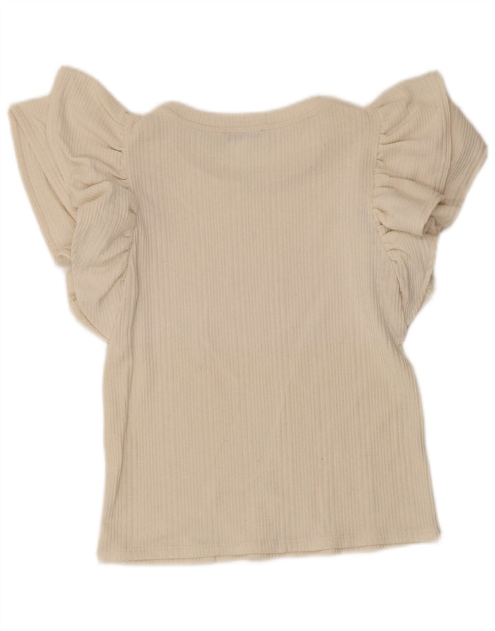 Zara Γυναικεία Μπλούζα Crop Top UK 12 Medium Beige