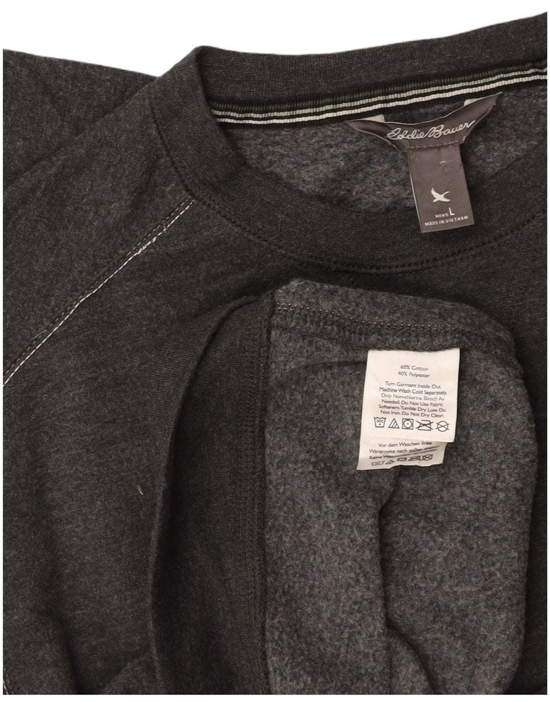 EDDIE BAUER Ανδρικό Φούτερ Jumper Μεγάλο Γκρι Βαμβακερό