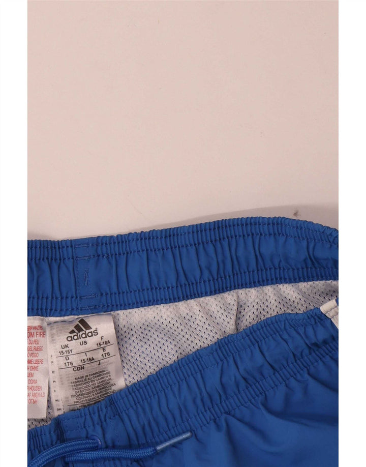 Adidas Boys Graphic Sport Short 15-16 Years Blue Polyester
