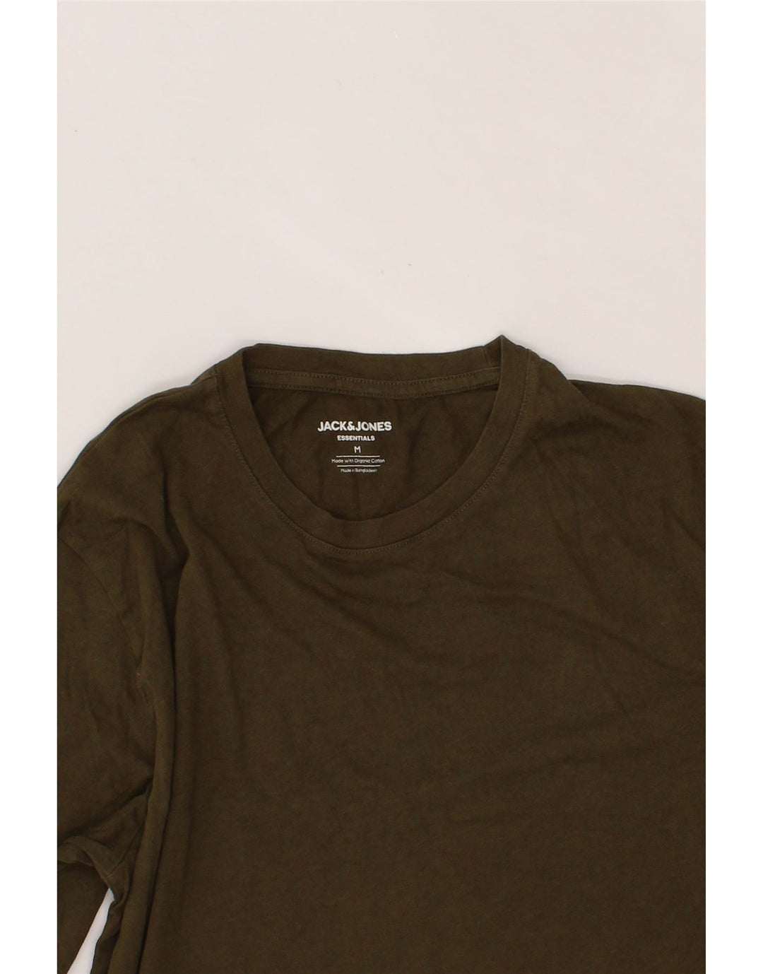 JACK & JONES Mens T-Shirt Top Medium Khaki Cotton Vintage Jack & Jones and Second-Hand Jack & Jones from Messina Hembry 