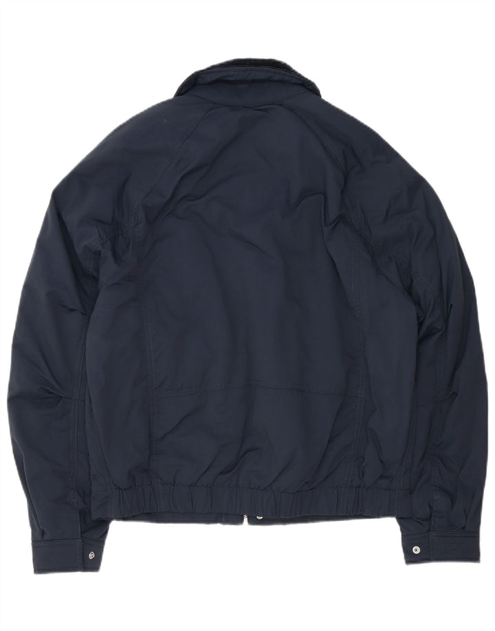 Zara Ανδρικό Bomber Jacket UK 36 Small Navy Blue Colorblock Polyester