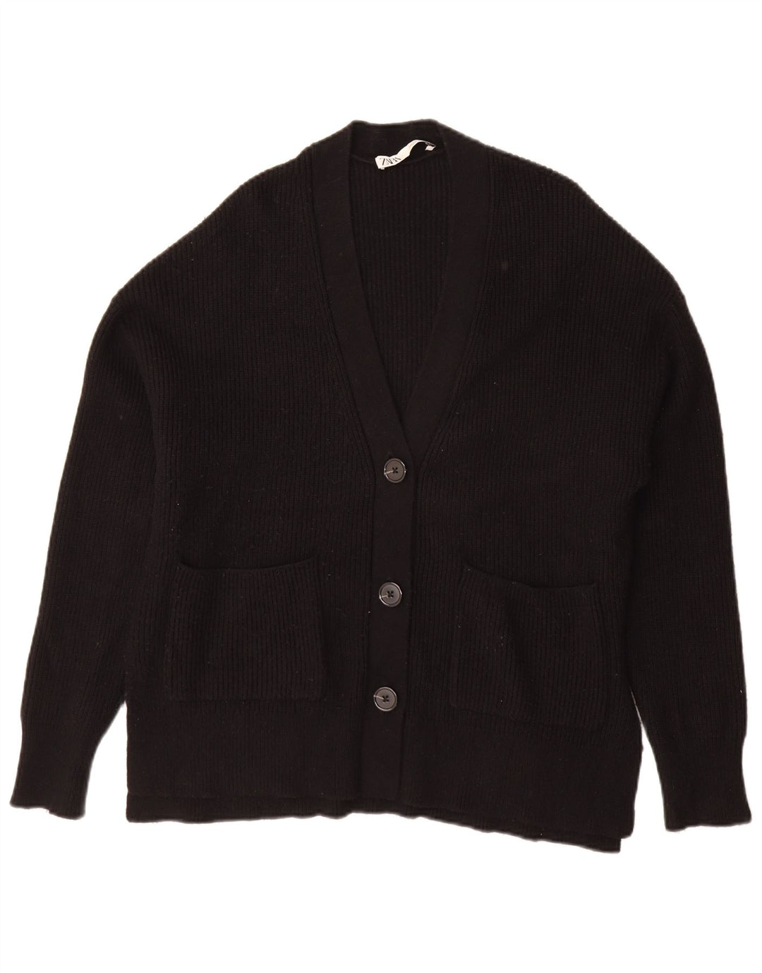 Zara Γυναικείο πουλόβερ με ζακέτα UK 10 Small Black