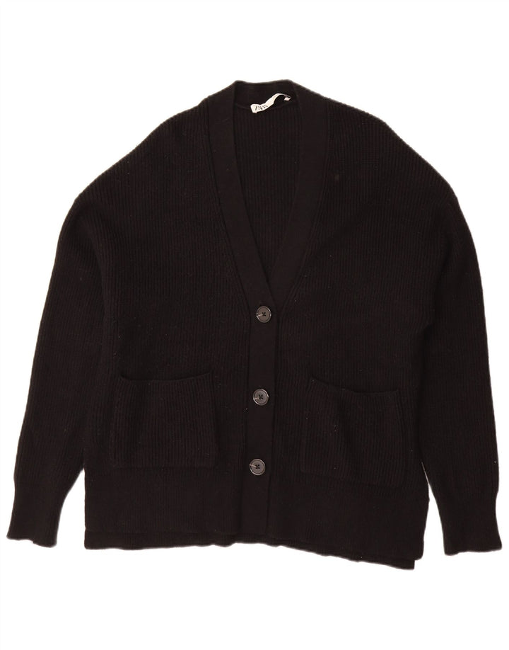 Zara Γυναικείο πουλόβερ με ζακέτα UK 10 Small Black