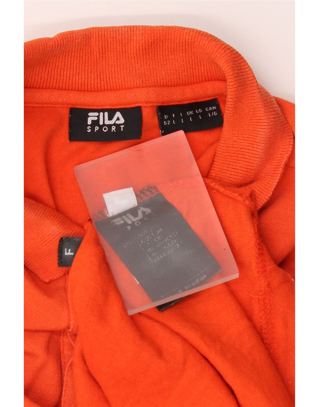 Ανδρικό πουκάμισο πόλο Fila, μεγάλο πορτοκαλί βαμβακερό