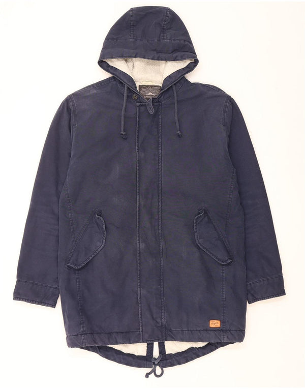 Jack & Jones Ανδρική κουκούλα Sherpa Parka UK 42 XL Navy Blue Cotton