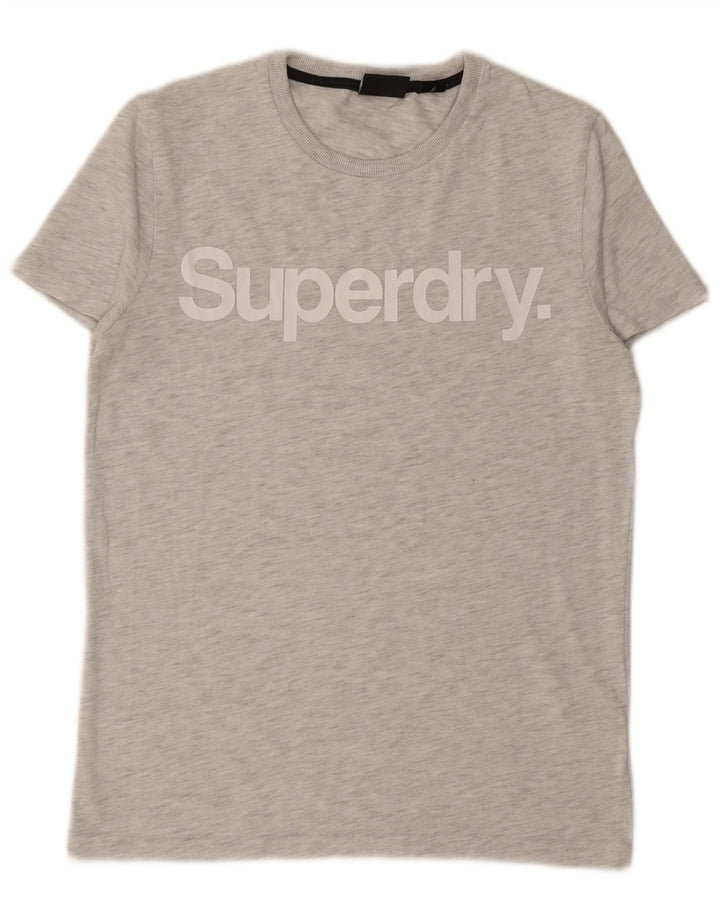Ανδρικό γραφικό μπλουζάκι SUPERDRY Τοπ μεσαίου γκρι βαμβακερό