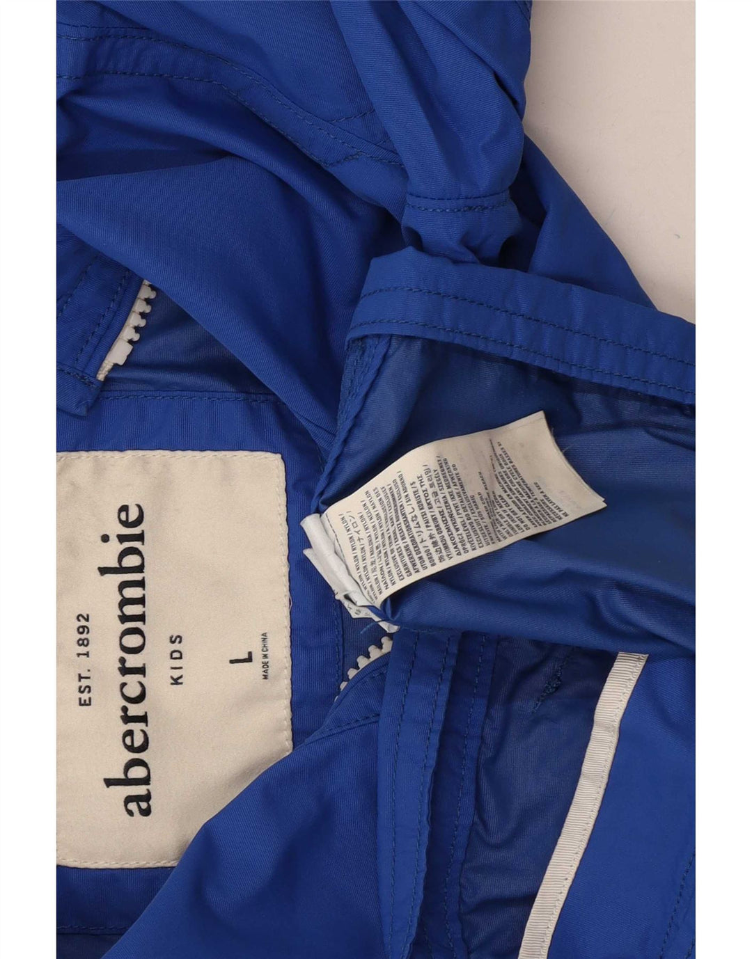 Abercrombie & Fitch Boys Bomber Jacket 7-8 Years Large Blue Nylon