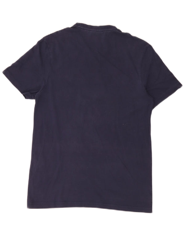 Ανδρικό T-Shirt Lyle & Scott Top Small Navy Blue Cotton