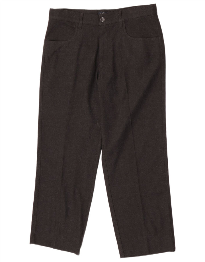 Armani Ανδρικό ίσιο casual παντελόνι IT 48 Medium W32 L27 Μαύρο πολυεστέρα