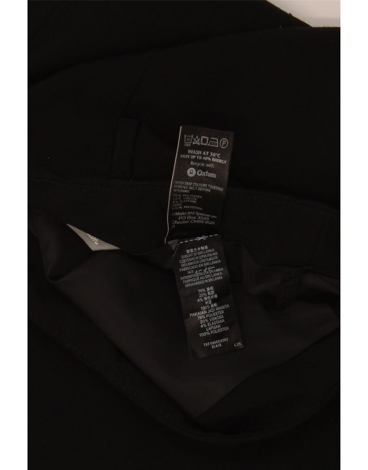 Marks & Spencer Γυναικεία Pencil Φούστα UK 12 Medium W30 Black Polyester