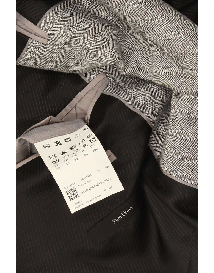 Ανδρικό σακάκι σακάκι με 2 κουμπιά Hugo Boss EU 62 6XL Γκρι λινό
