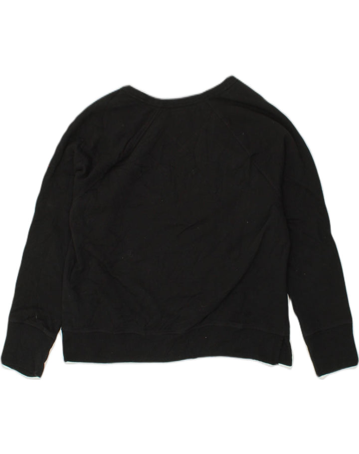 TOMMY HILFIGER Womens Graphic Sweatshirt Jumper UK 10 Small Black Cotton | Vintage Tommy Hilfiger | Thrift | Second-Hand Tommy Hilfiger | Used Clothing | Messina Hembry 