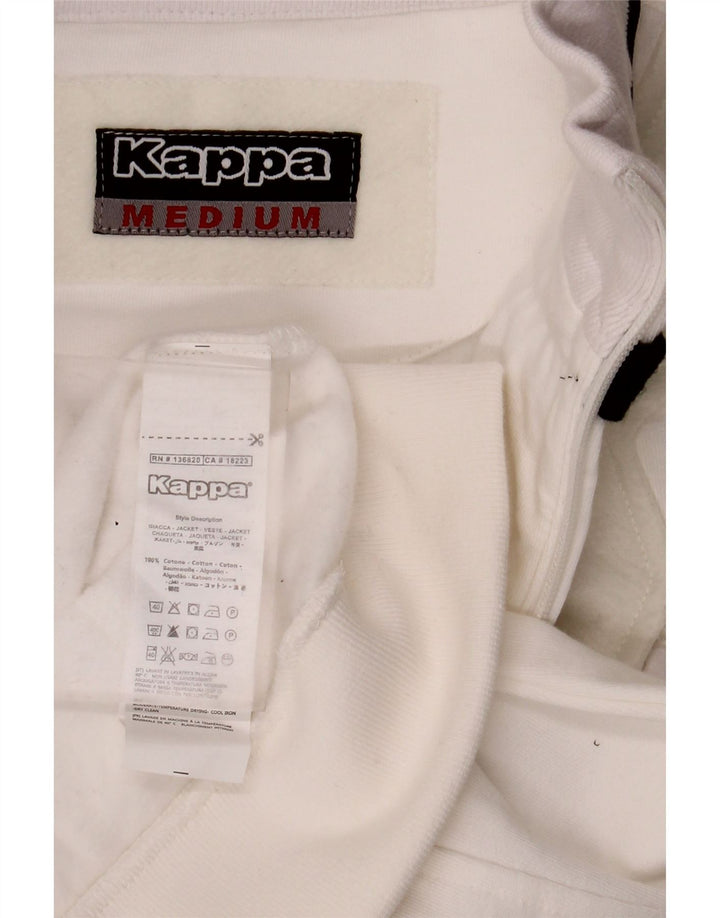 Kappa Γυναικεία αθλητική φόρμα Top Jacket UK 12 Medium White Cotton