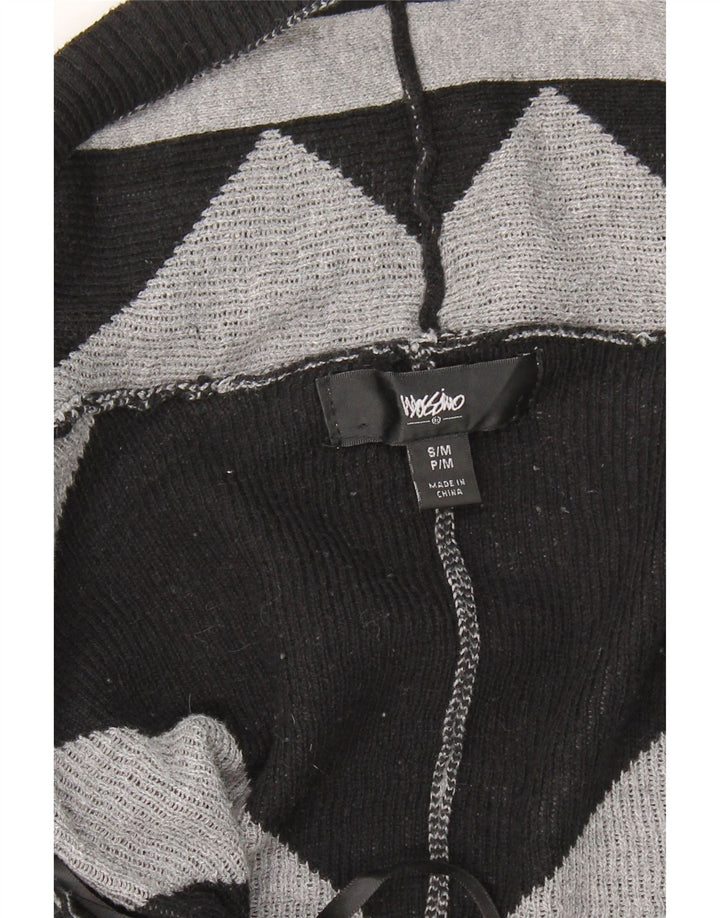 MOSSIMO Womens Poncho Cardigan Sweater UK 10 Small Grey Geometric Vintage Mossimo and Second-Hand Mossimo from Messina Hembry 