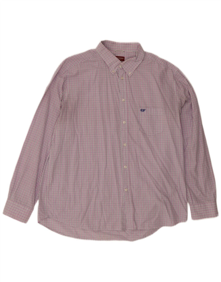 Ανδρικό πουκάμισο Carrera Regular Fit 3XL Μωβ καρό βαμβακερό