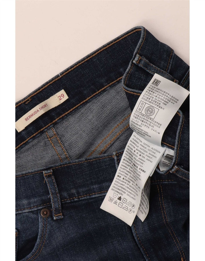 Γυναικείο βερμούδα τζιν σορτς Levi's W29 μεσαίο μπλε βαμβακερό