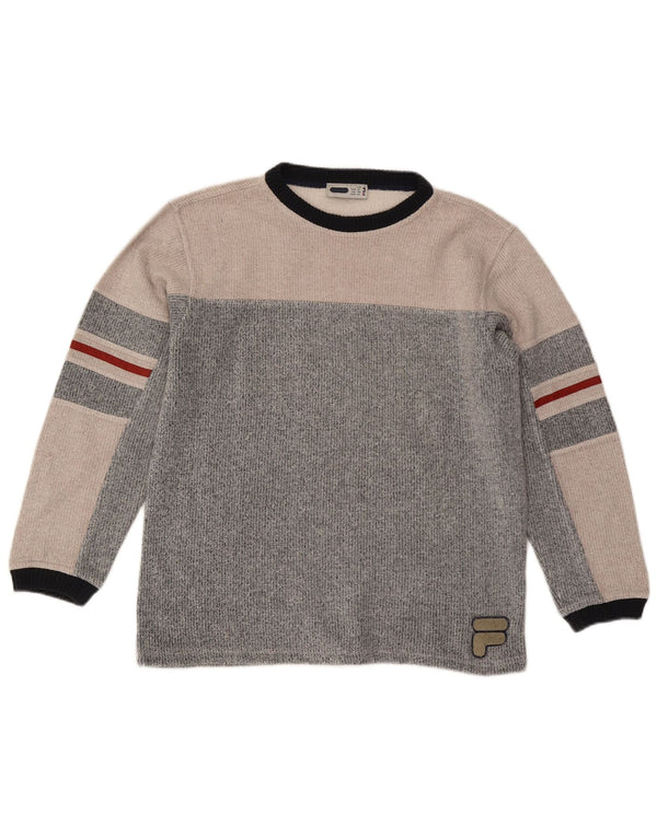 Φούτερ Fila Boys Jumper 13-14 Years Large Grey Colourblock