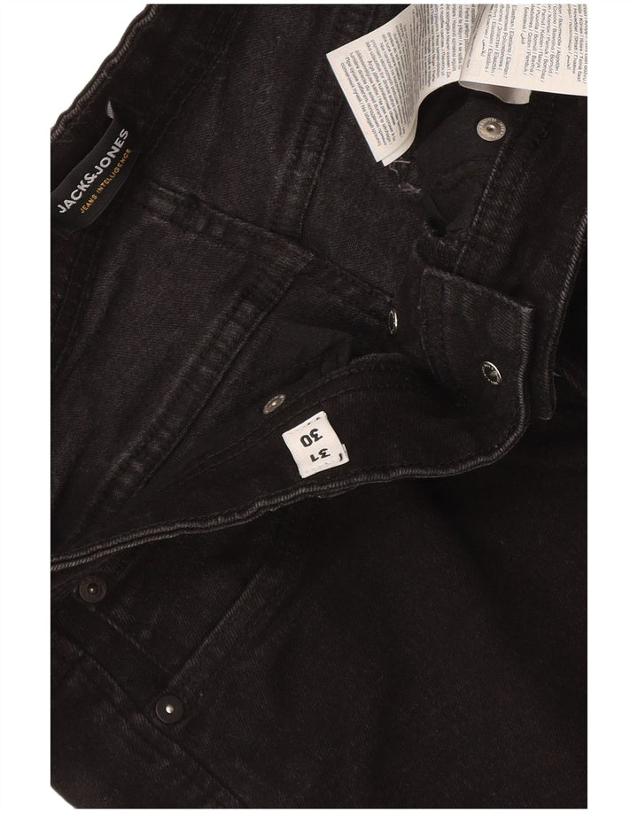Jack & Jones Ανδρικό Slim Jeans W31 L30 Μαύρο βαμβακερό