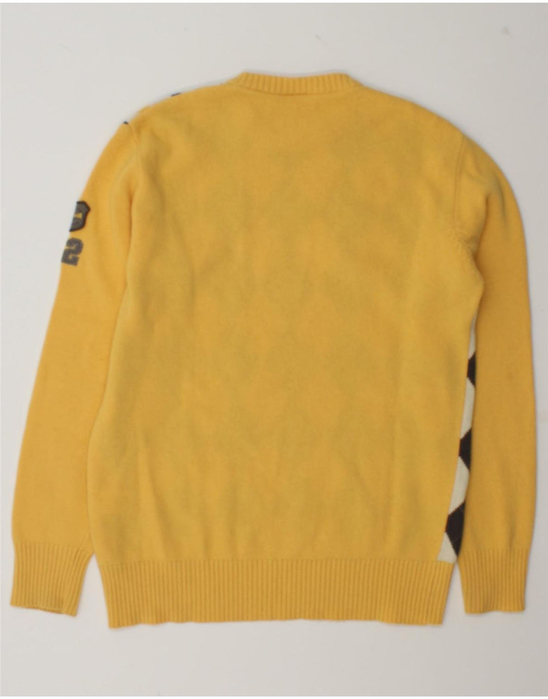 Ανδρικό πουλόβερ Tom Tailor Crew Neck Jumper Μεγάλο Κίτρινο Argyle/Diamond Wool
