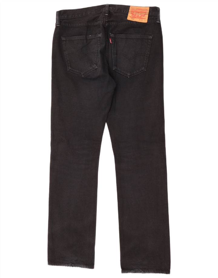 Levi's Mens 501 Straight Jeans W32 L32 Μαύρο βαμβακερό