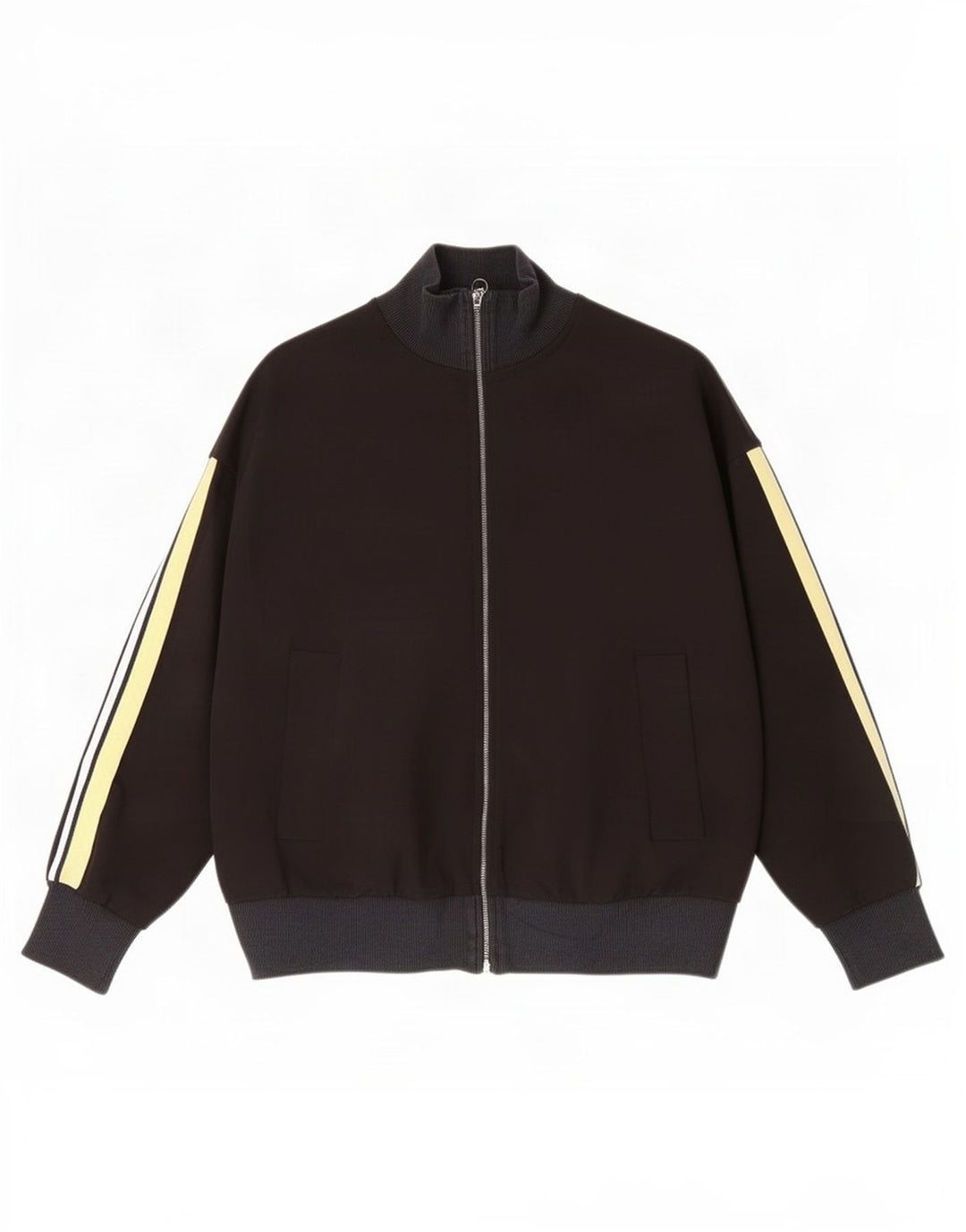 Zara Γυναικεία αθλητική φόρμα Top Jacket UK 14 Medium Μαύρο ριγέ