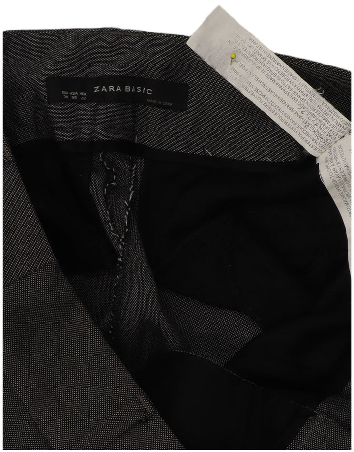 Zara γυναικείο ίσιο παντελόνι EU 38 Small W28 L31 Grey Polyester