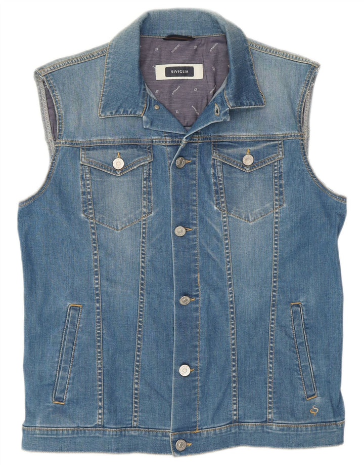 SIVIGLIA Ανδρικό Τζιν Gilet UK 38 Medium Blue