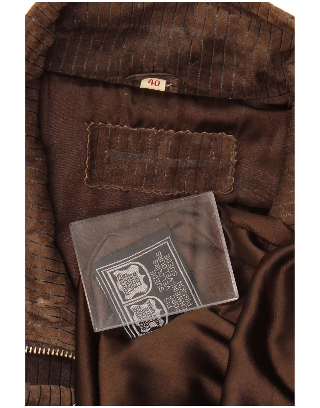 VINTAGE Ανδρικό Suede Gilet UK 40 Large Brown Leather