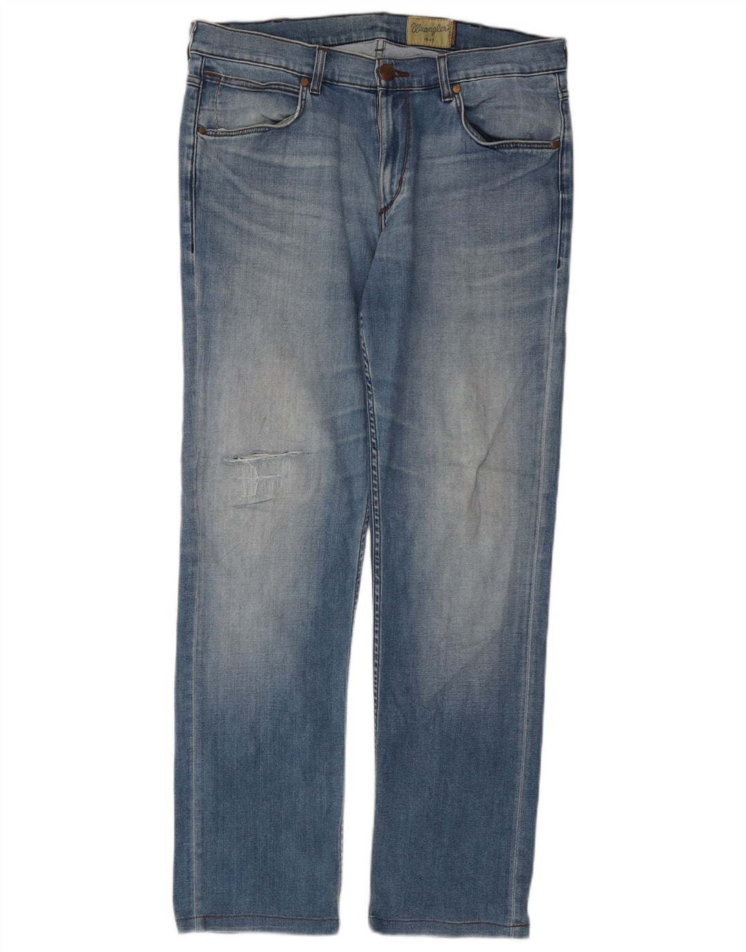 Ανδρικά τζιν Wrangler Greensboro Distressed Straight W33 L31 Blue Cotton