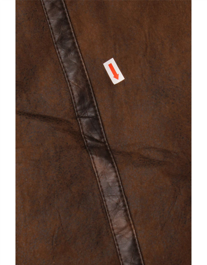 AERONAUTICA MILITARE Ανδρικό μπουφάν Sherpa Flight UK 36 Small Brown Polyester