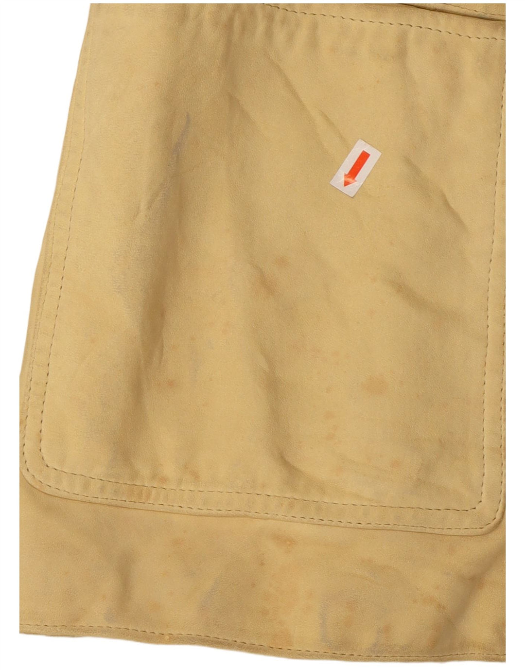 Vintage Γυναικείο Δερμάτινο Σακάκι με 3 Κουμπιά UK 10 Small Yellow