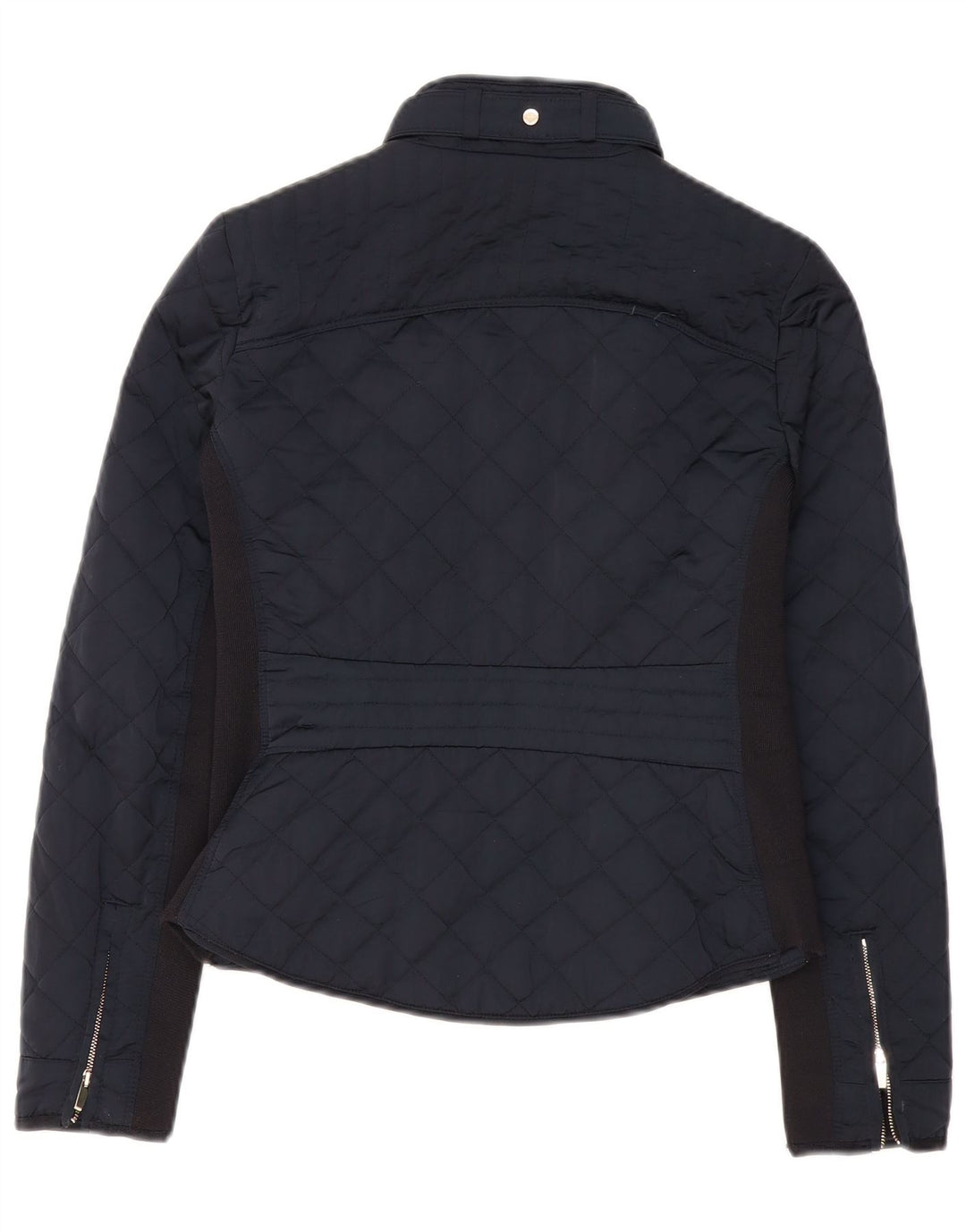 Zara Γυναικείο καπιτονέ μπουφάν UK 10 Small Navy Blue Colourblock Polyester