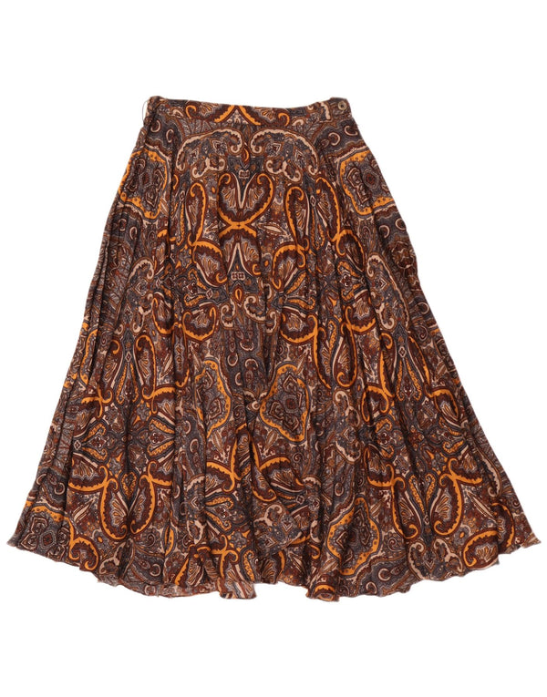 Vintage Γυναικεία Flared Φούστα W26 Small Brown Paisley