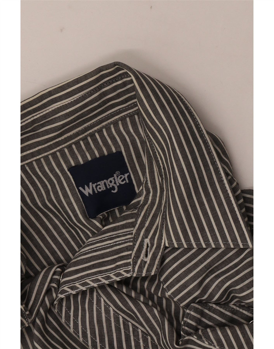 Ανδρικό πουκάμισο Wrangler XL με γκρι pinstripe