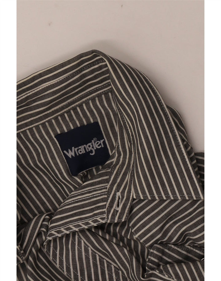 Ανδρικό πουκάμισο Wrangler XL με γκρι pinstripe