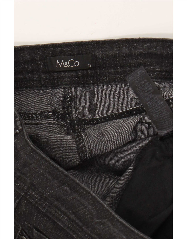 M&Co Γυναικεία Bootcut Jeans UK 12 Medium W32 L30 Black Cotton