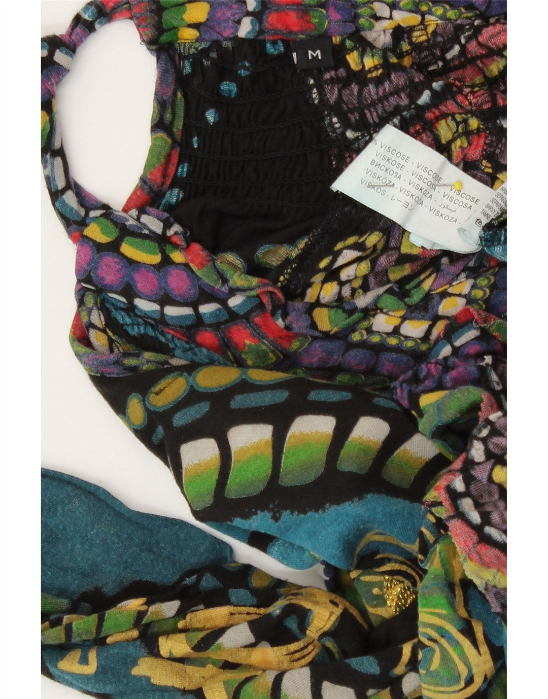 Desigual Γυναικεία Abstract Pattern Μπλούζα Top UK 14 Medium πολύχρωμη