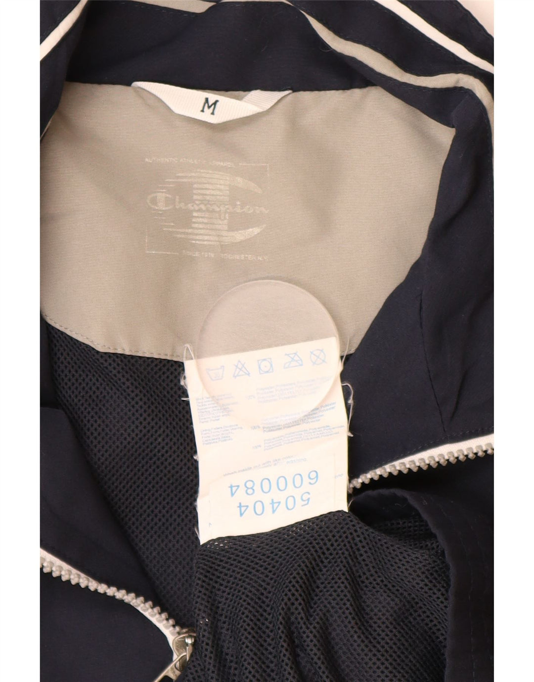 Ανδρική αθλητική φόρμα CHAMPION Μπουφάν μεσαίου μπλε ναυτικού χρώματος πολυεστέρας