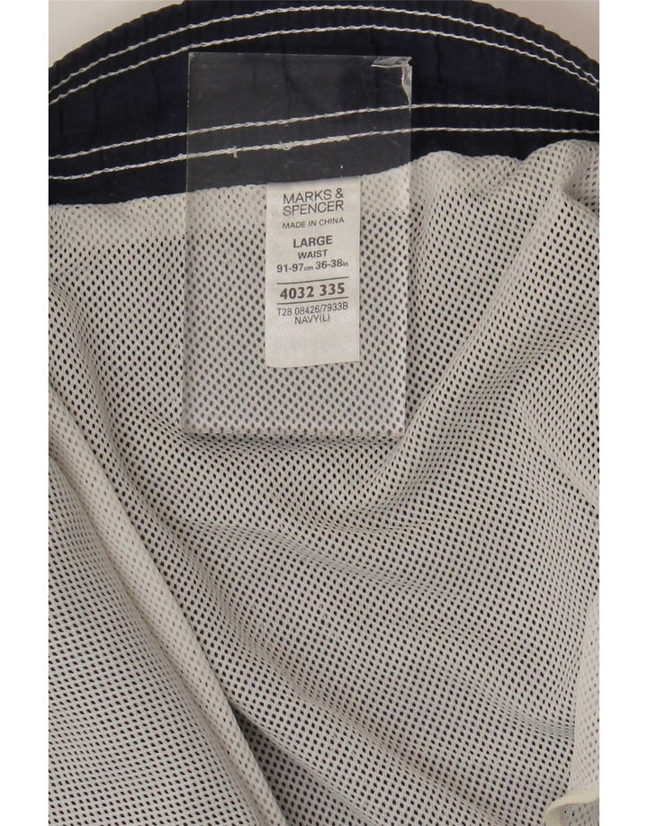 Ανδρικό σορτς κολύμβησης Marks & Spencer Μεγάλο Navy Blue Polyester