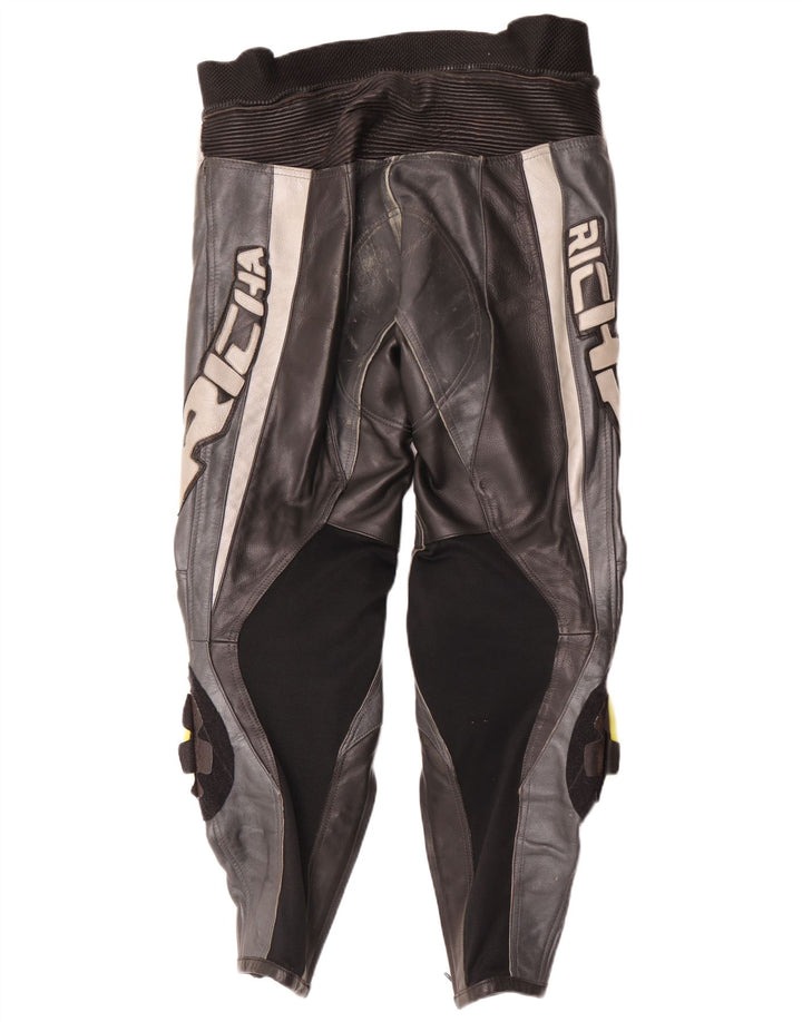 Ανδρικό δερμάτινο παντελόνι Richa EU 52 Large W34 L29 Black Colourblock