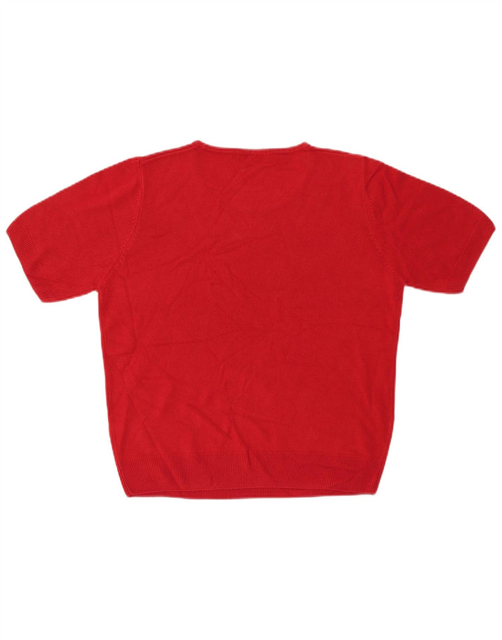 Marks & Spencer Γυναικείο πουλόβερ με λαιμόκοψη UK 16 Large Red