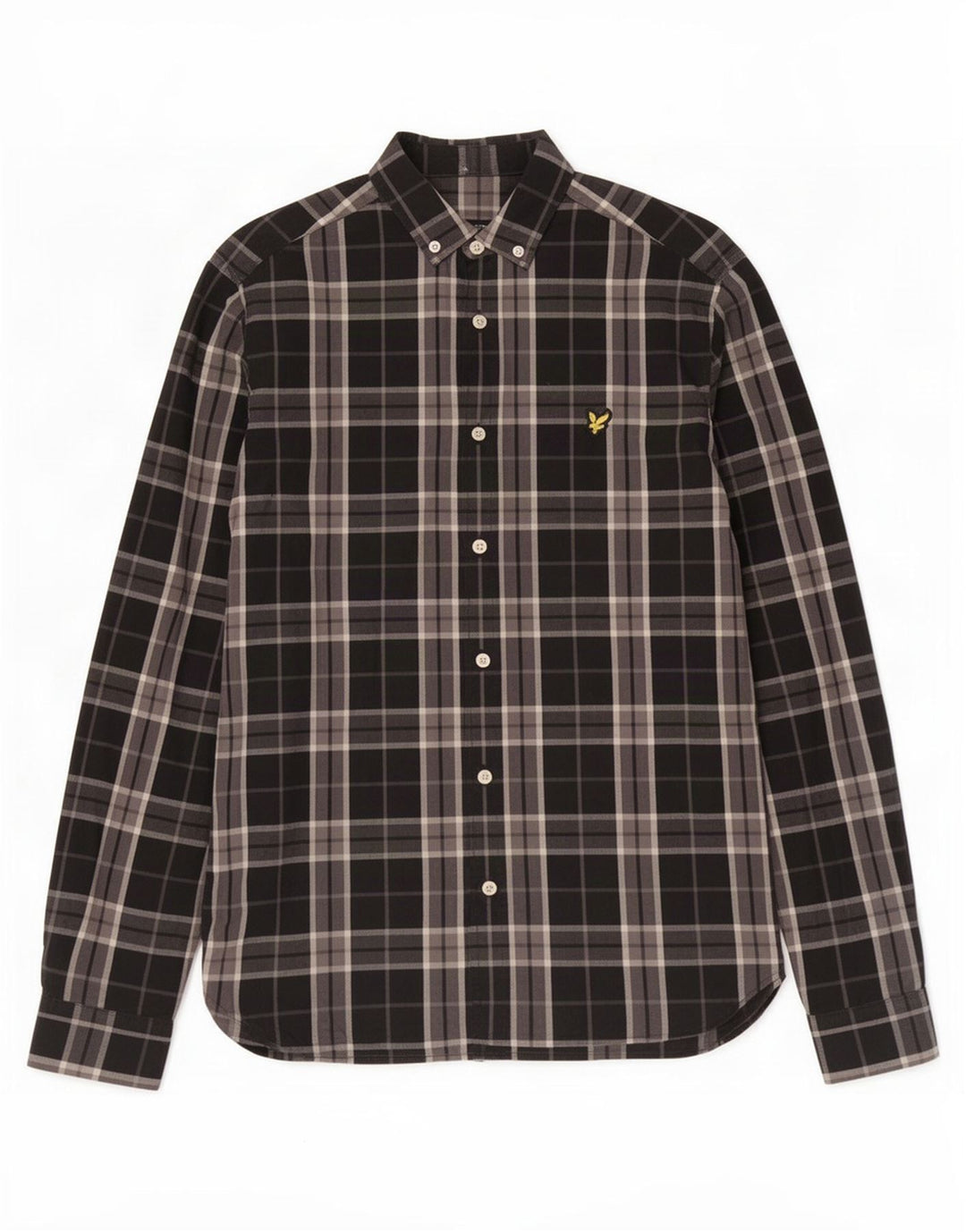 Ανδρικό πουκάμισο Lyle & Scott, μικρό μαύρο βαμβακερό