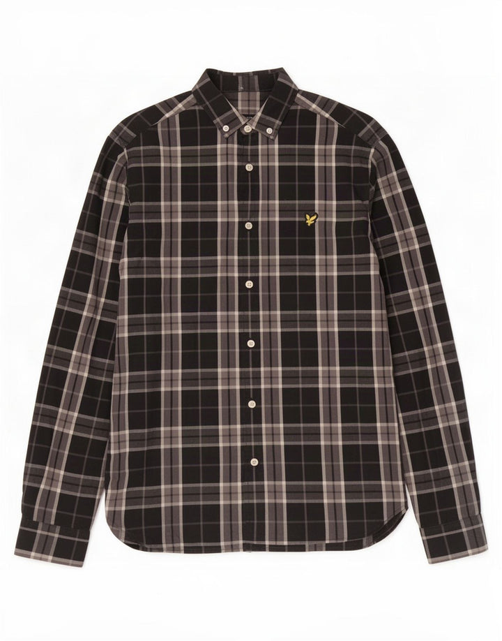 Ανδρικό πουκάμισο Lyle & Scott, μικρό μαύρο βαμβακερό