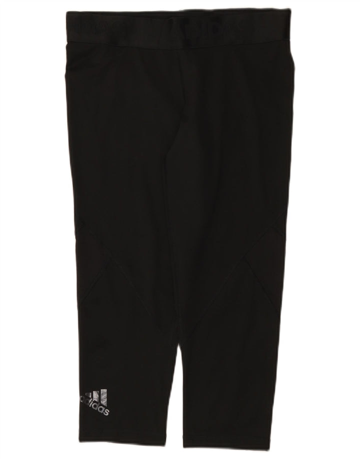 Adidas Γυναικεία Climacool γραφικά κολάν Capri UK 12/14 Μεσαίο Μαύρο